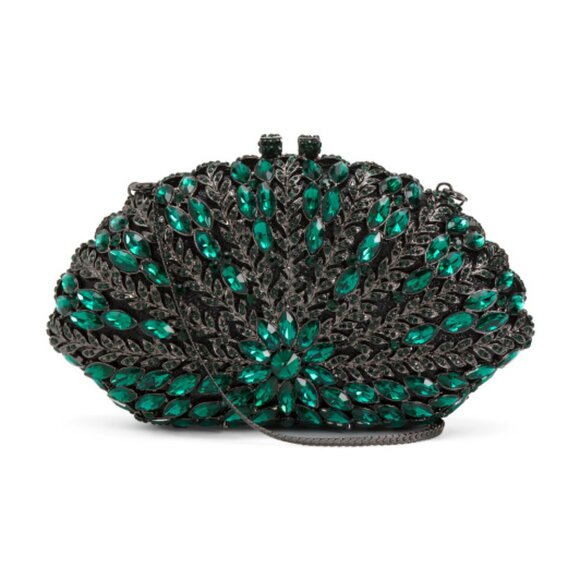 NATASHA Flower Rhinestone Clutch Bag - Picture 3 of 3